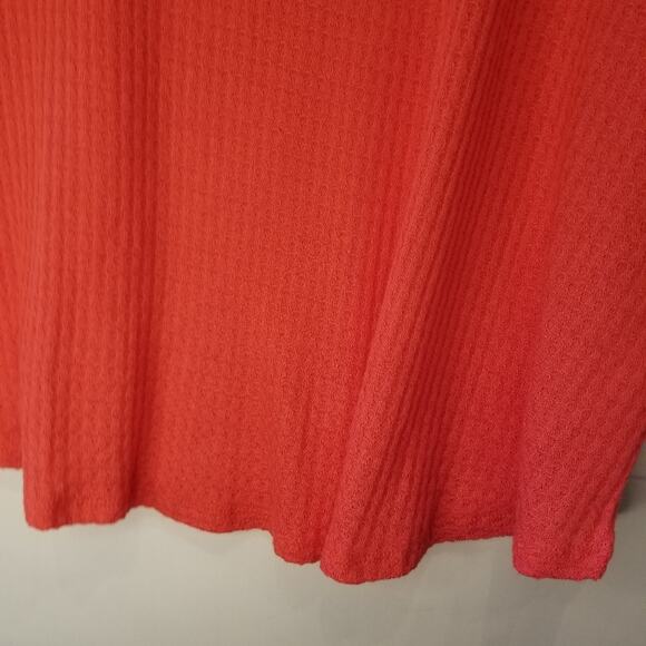 Perfect Peach Orange Oversized Cool Lightweight Tunic Top Bell Sleeves Size L - Picture 10 of 11